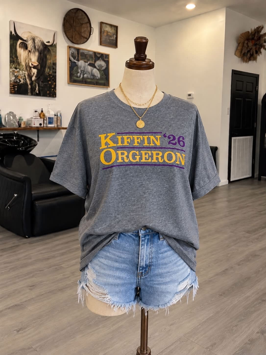 Kiffin β26 Orgeron LSU Football Graphic Tee | Louisiana Game Day Shirt