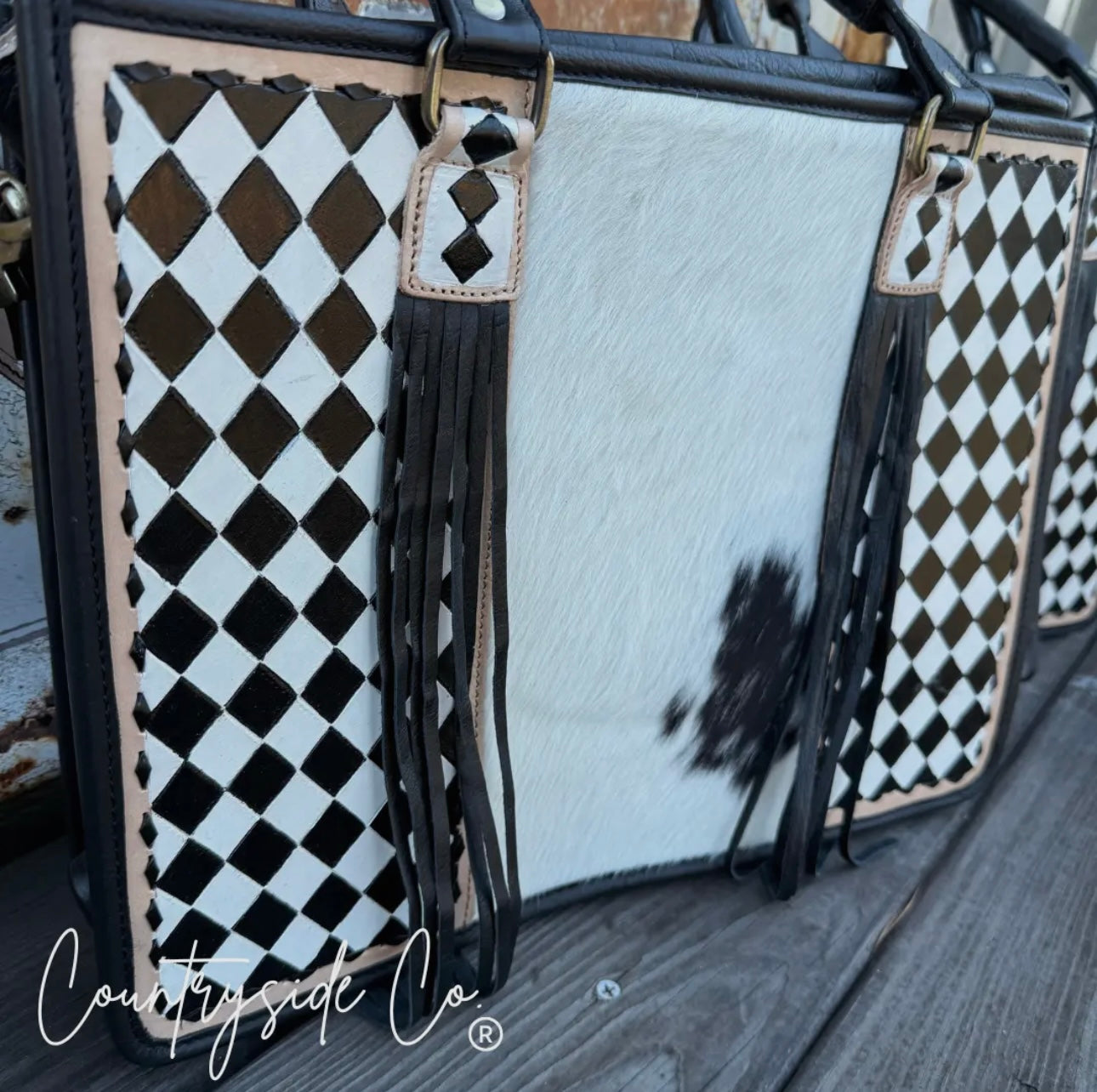 Tinsley Checkered Leather Bag